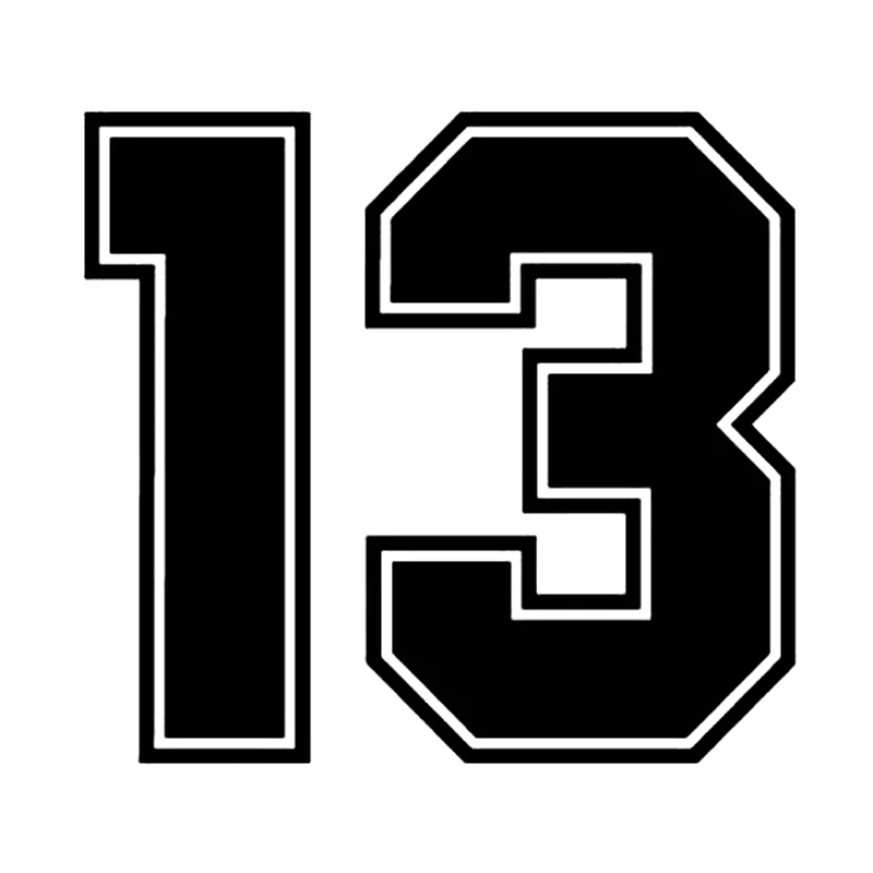 

S51675# Various Sizes/Colors Car Stickers Vinyl Decal Number 13 Motorcycle Decorative Accessories Creative