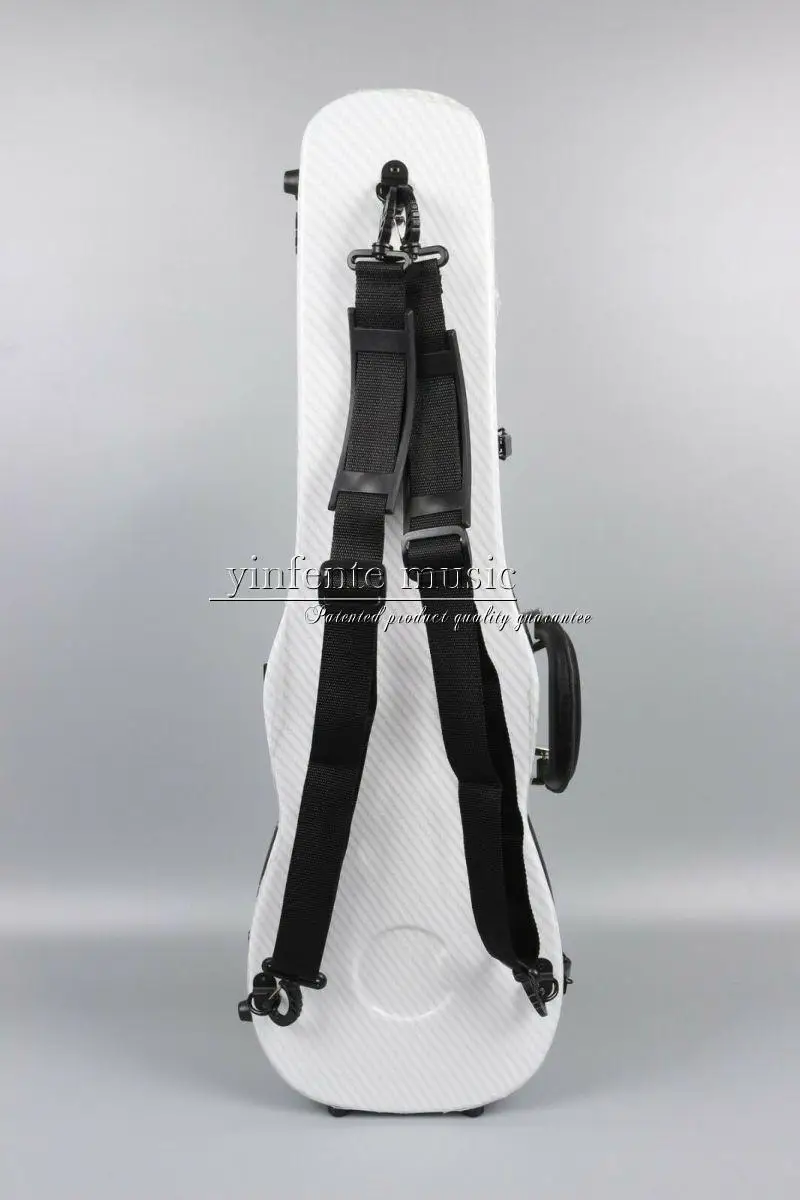 Белый чехол для скрипки 4/4 футляр жесткий смешанный углеродного волокна сильный