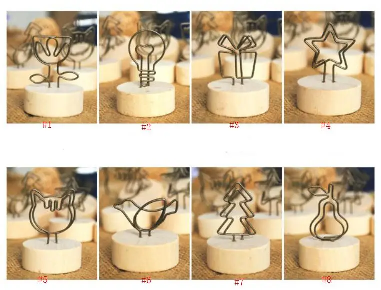 Деревянная подставка с зажимом на свадьбу деревянная рамка для фото Клип