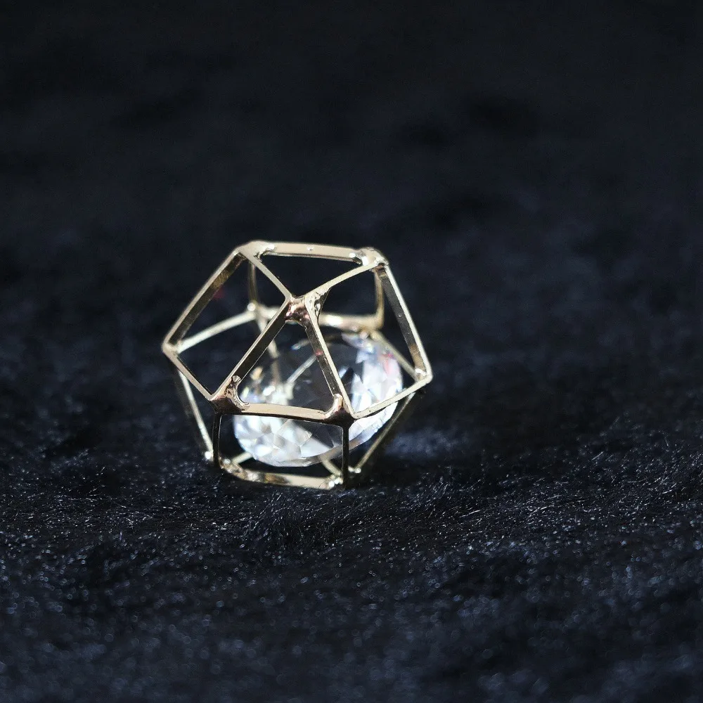 

HOT!!2/pcs crystal arc cube copper silver-color black cage pendant 15mm 18mm 27mm fit diy women jewelry B881-B883