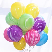 10inch 12inch agate latex balloons painting colorful cloud air balloon wedding birthday party decor globos kids toys baby shower