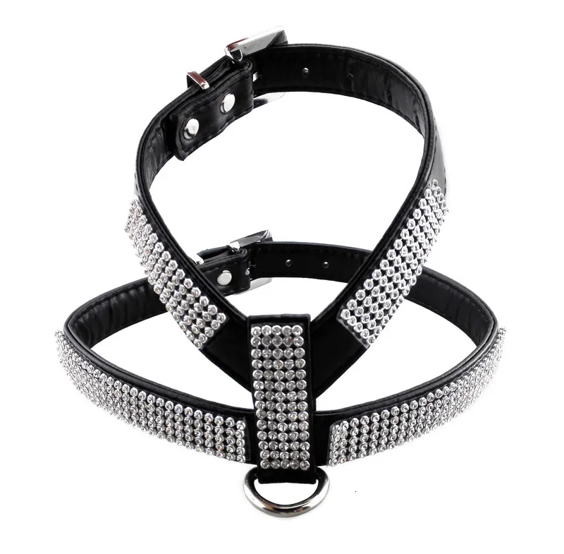 Pawstrip, 4 цвета, поводок из искусственной кожи, поводок, поводок, стразы, поводок для собак, жилет для маленьких щенков, XS-L