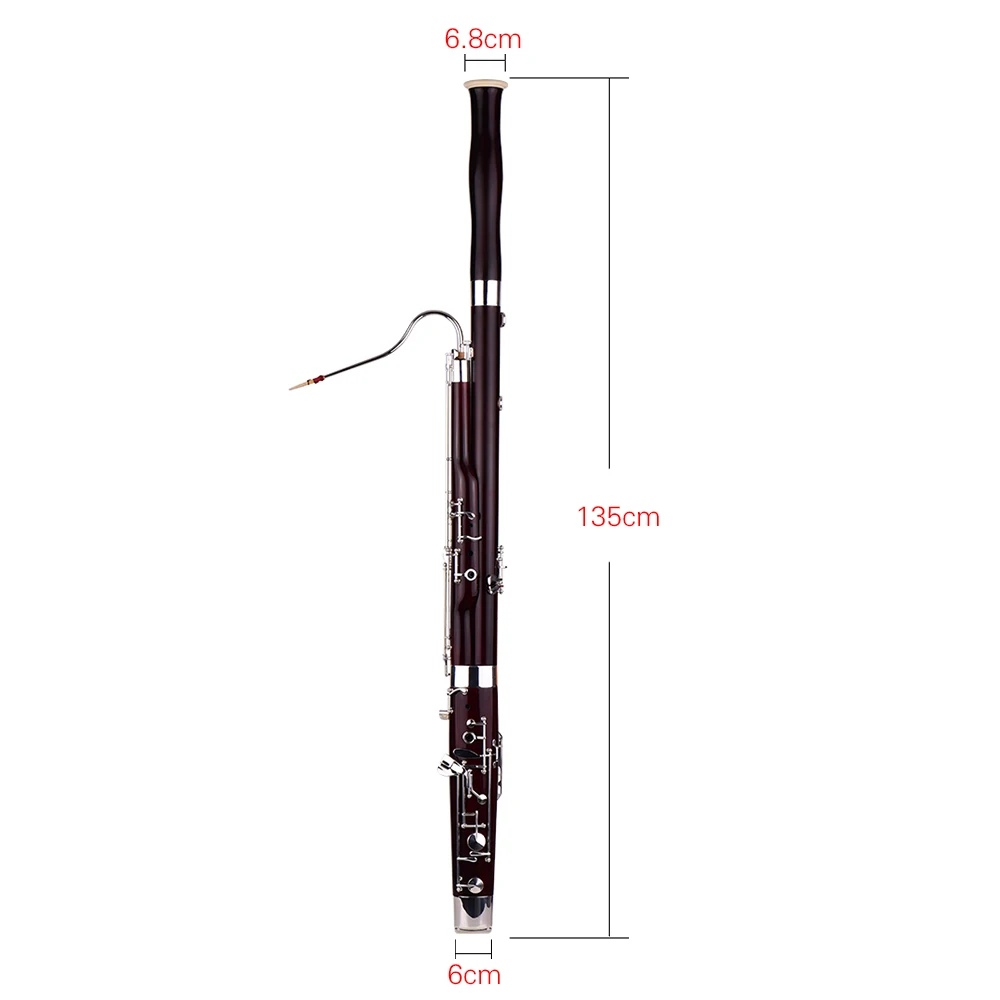 Чехол для переноски ammoon C Key Bassoon Maple Wood Body cuponickel ключи с серебристым напылением
