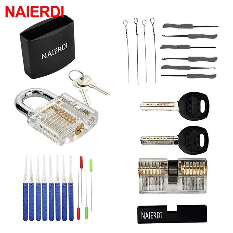 NAIERDI слесарный поставщик наборов инструментов прозрачный видимый тренировочный