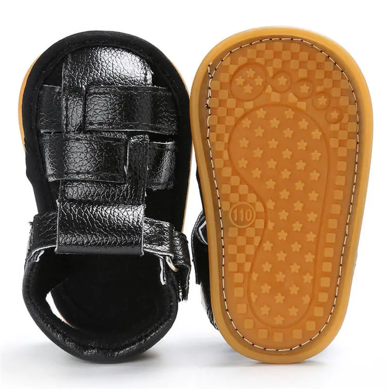 Сандалии для маленьких мальчиков плоская резиновая подошва обувь начинающих