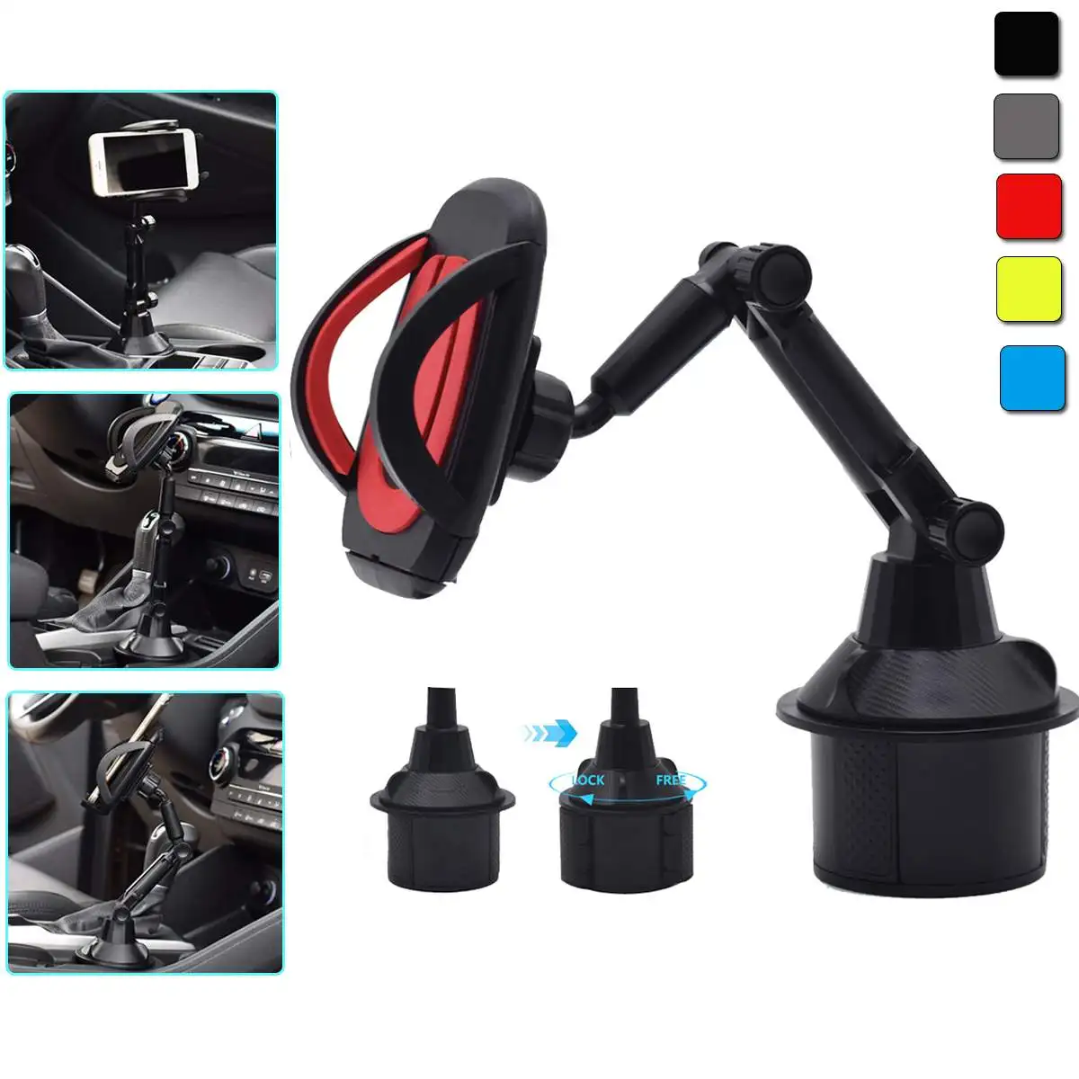 

Universal Car Cup Holder Cellphone Mount Stand for Mobile Cell Phones Adjustable Car Cup Phone Mount for Huawei for Samsung
