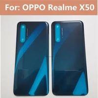 for oppo realme x50 battery back cover housing door rear case glass lid with adhesive phone shell parts