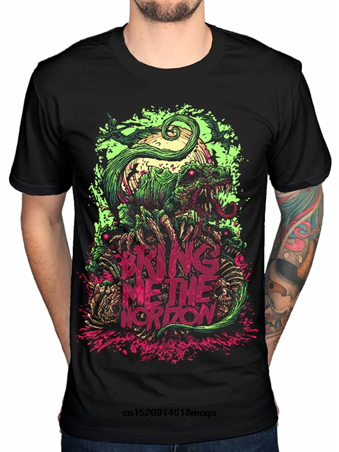 Забавные футболки Bring Me the Horizon Динозавр для мужчин хлопковая Футболка