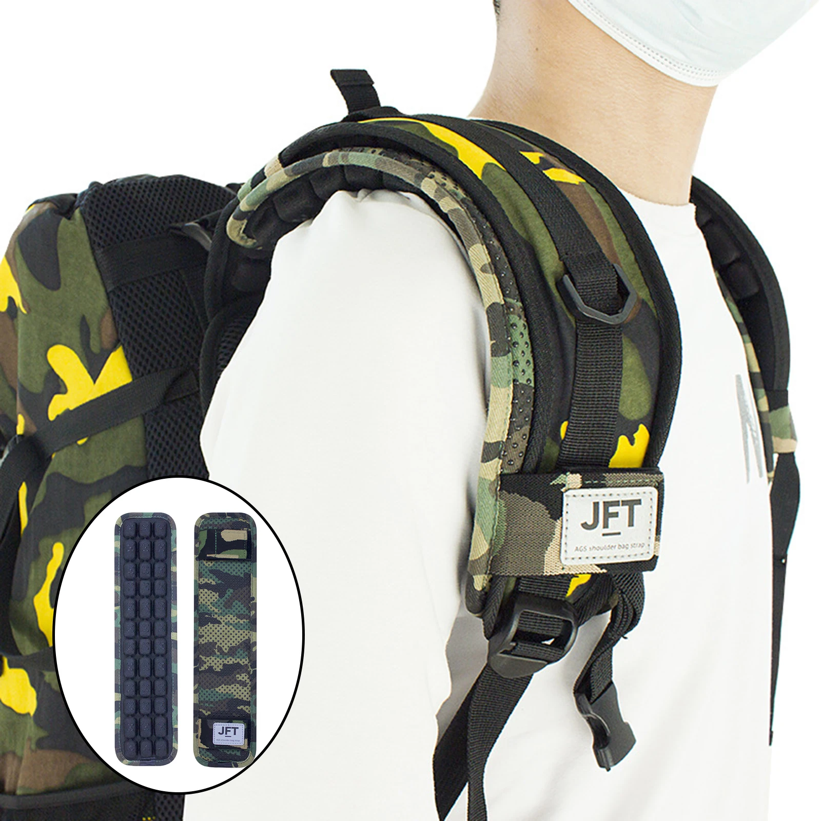 

1 Pair Anti-gravity Decompression Shoulder Strap Student Bag Backpack Protector Non-slip Breathable Air Cushion Belt Pads