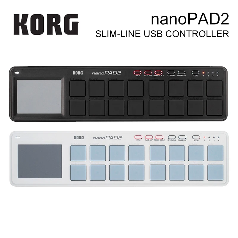 Тонкие USB MIDI-колодки Korg nanoKEY2 nanoPAD2 nanoKONTROL2 16 трипперов с USB-кабелем | Спорт и