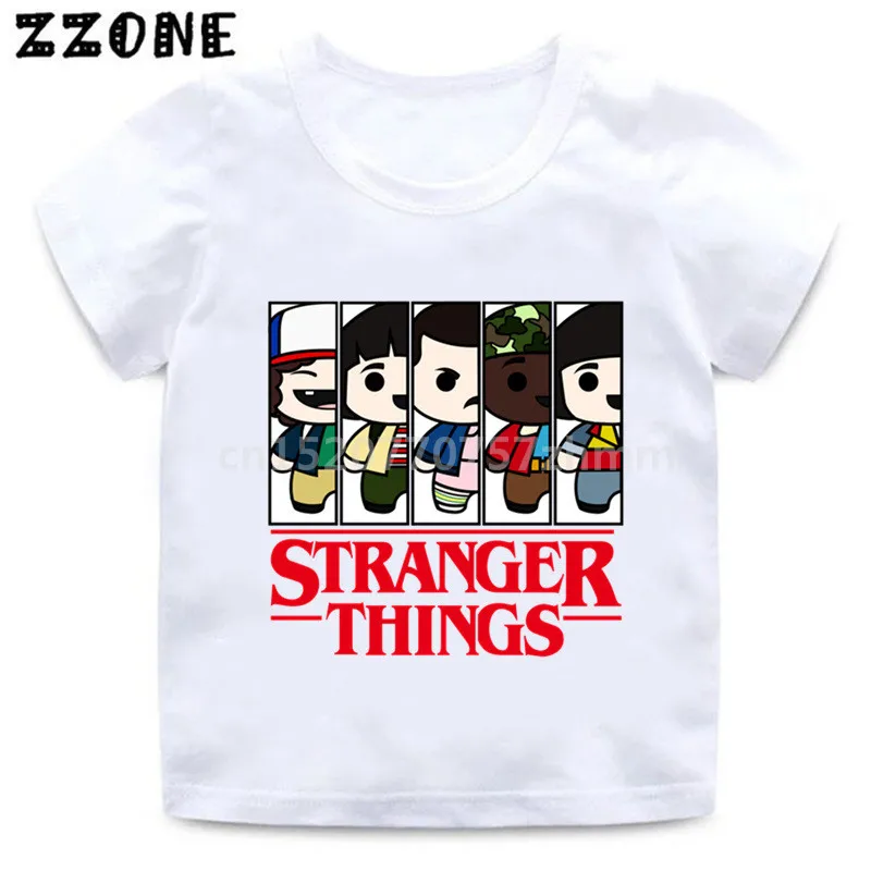 Футболка с мультяшным принтом очень странные дела для мальчиков и девочек