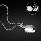 Женское Ожерелье из стерлингового серебра 925 пробы, креативный дизайн с круглой коробкой, можно разместить фотографии, женские популярные украшения, бесплатная доставка