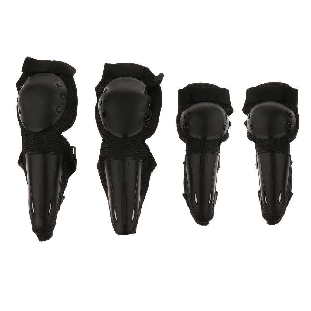 

4 Pcs Racing Knee Elbow Shin Pads For Bike Cycle Skateboard Scooter