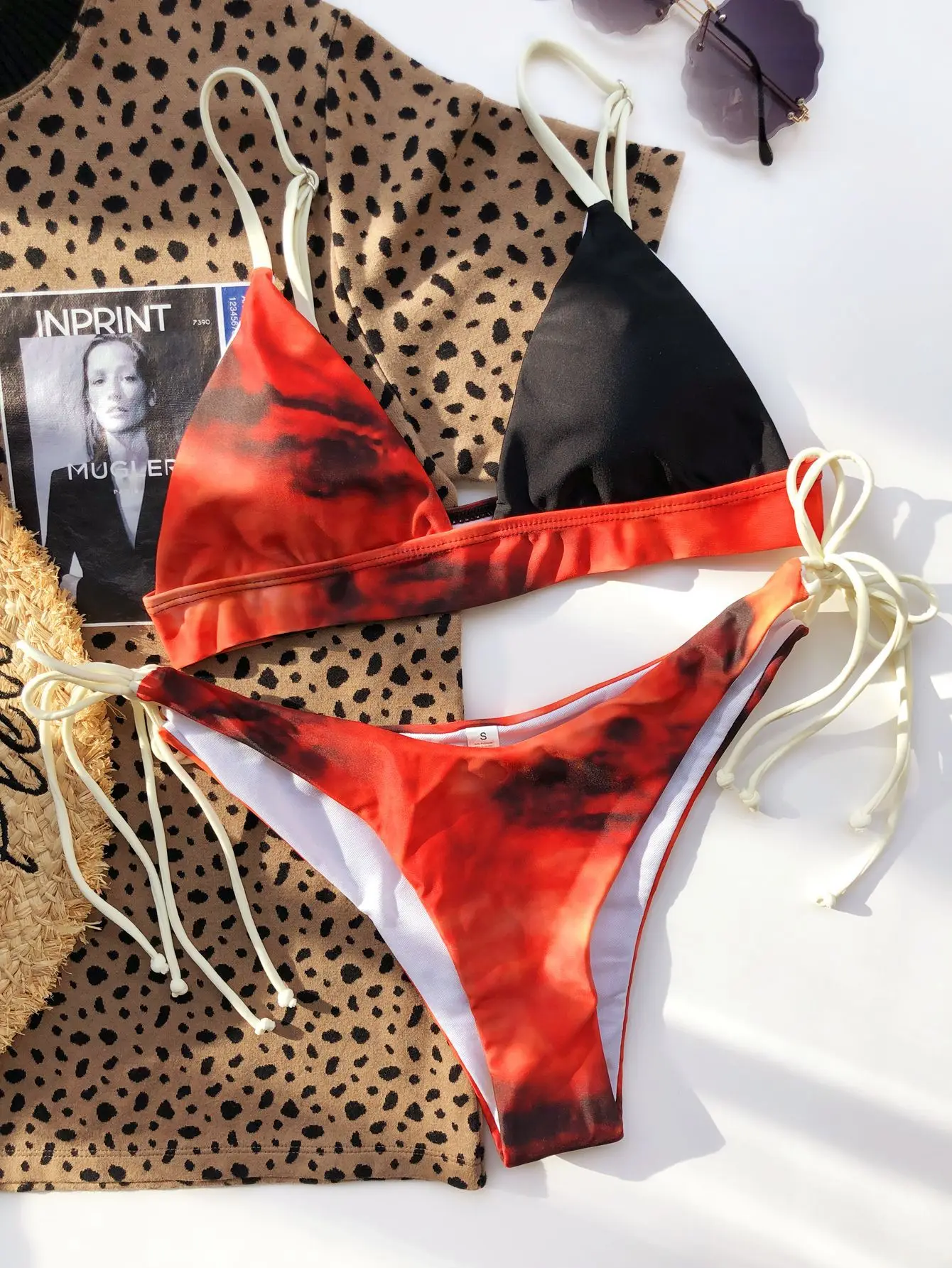 

2021 New Women's Bikni Swimsuits Fashion Sexy Printed Tie-dye Colorblock Bikini