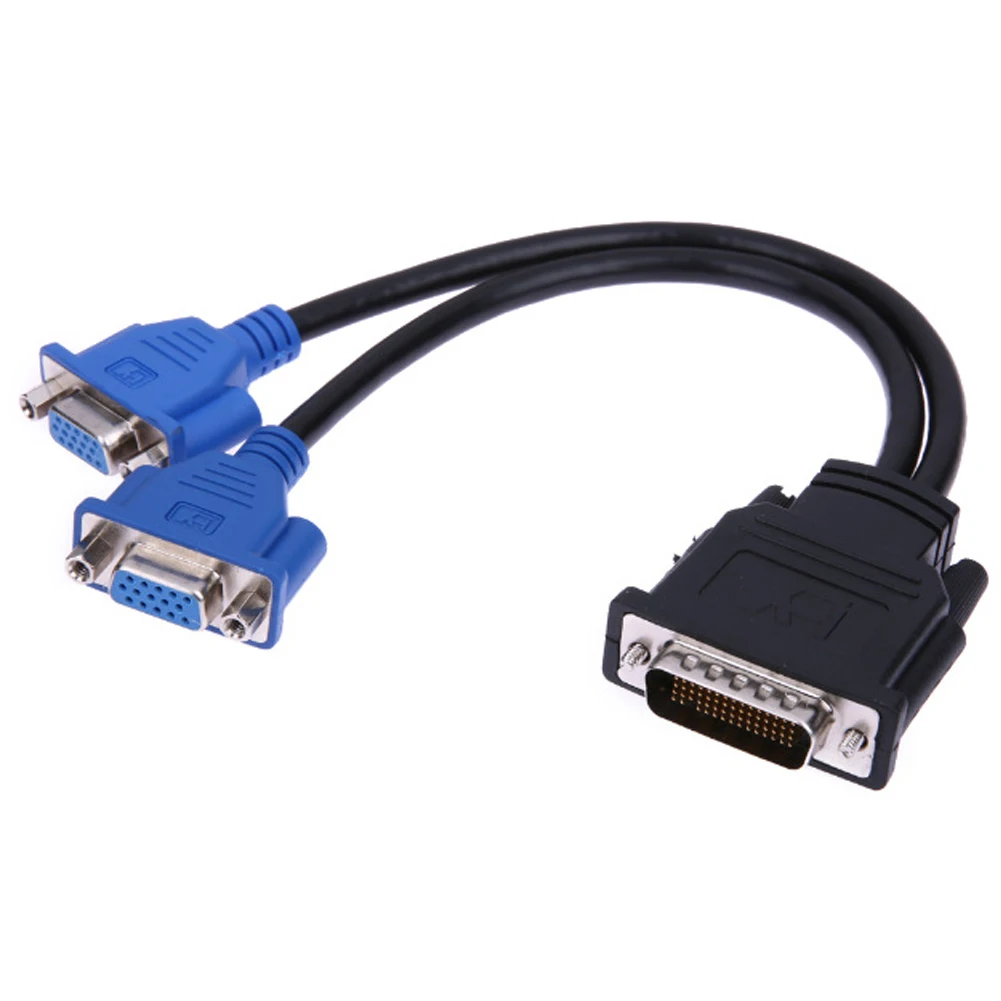 59Pin To Dual 15Pin VGA Cable DVI Plug Accessories Y Splitter Video Electric Male Female Data Graphics Card Adapter Converter |