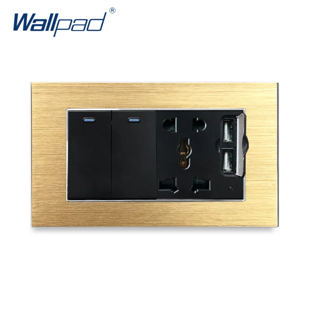 2-канальный переключатель с 5-контактным разъемом 2 USB-порта Wallpad роскошная