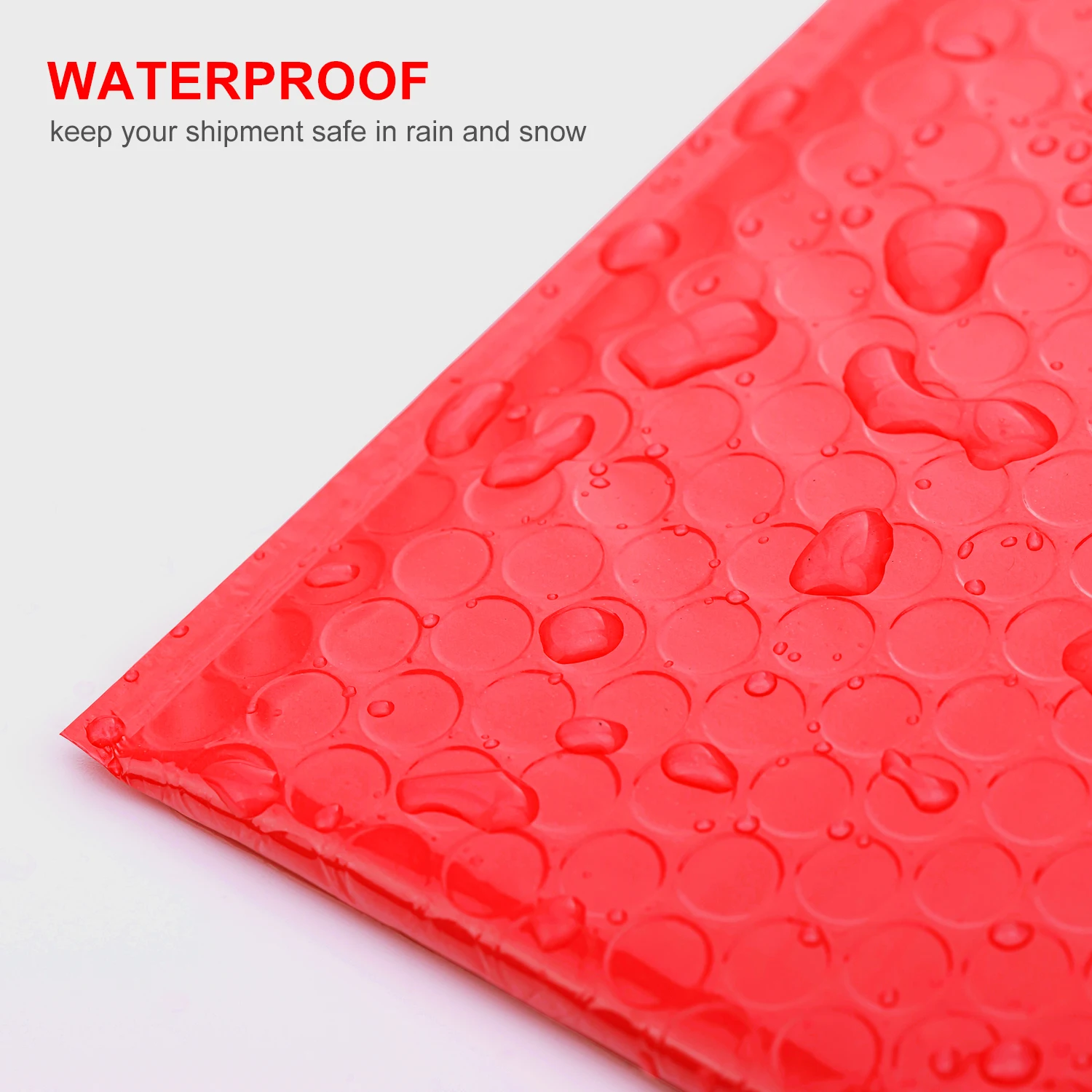 

TONESPAC 190*260mm 10pcs Bubble Mailer Shipping Padded Envelope Self Seal Wrap Waterproof Mailing Packaging Bags Red