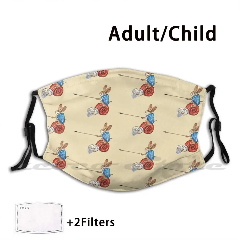 Средневековый кролик на улитке бежевая версия моющиеся трендовые