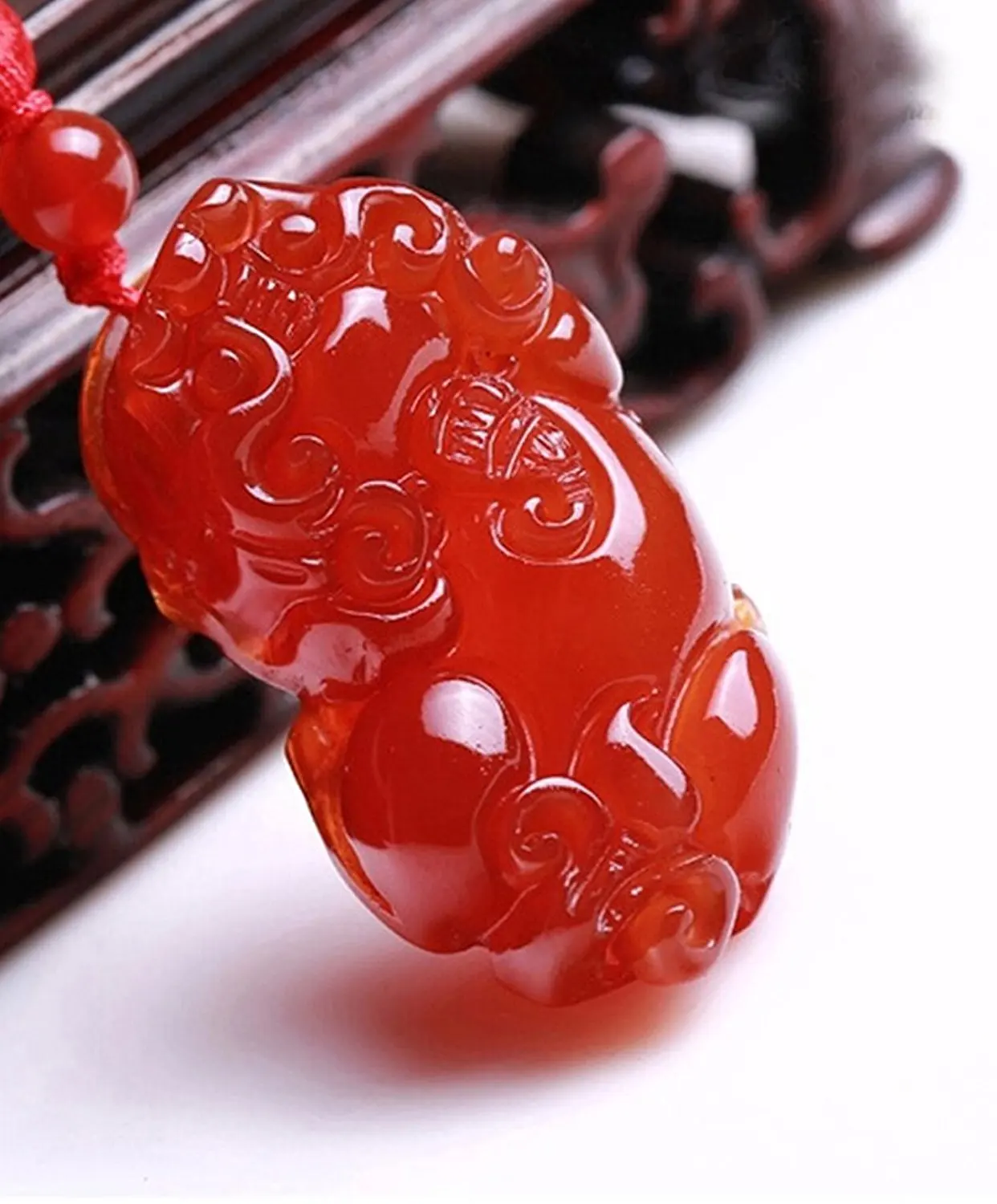 LETSFUN дневная подвеска Храбрые войска Кирин Аму зло натуральный Агат Дракон