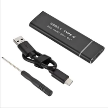 New M.2 NGFF to USB3.1 SSD Case USB3.1 Type-C to M.2 M-Key Adapter 6GB/s Hard Drive Enclosure External Solid State Box