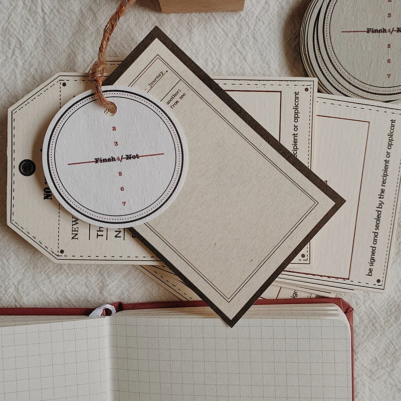 40 шт. винтажные круглые квадратные блокноты для записей|Крафт-бумага| |