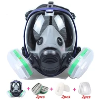 6800 gas mas 7 in 1 gas mask acid dust mask gas mask paint pesticide spray silicone full face filter for laboratory welding