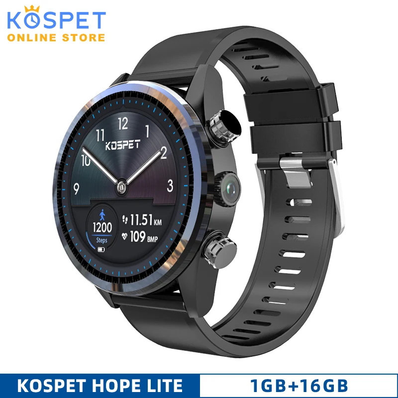 Смарт часы KOSPET Hope Lite 1 ГБ 16 Android 7 водонепроницаемые 620 мА/ч 39 МП камера дюйма 4G wifi gps