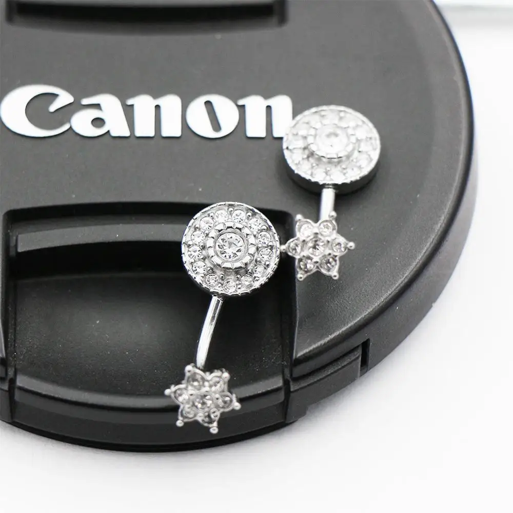 Нержавеющая сталь внутренняя нить пупка живота кольцо цветок дизайн литье Бар |