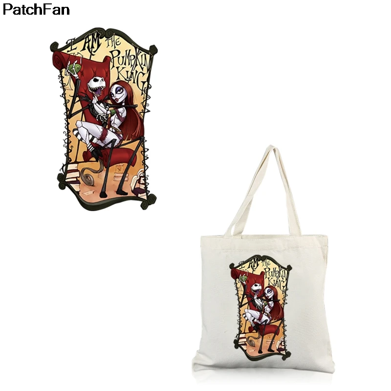 Patchfan кошмар перед рождественской одеждой нашивки термопресс переводные наклейки железные аппликации ручной работы A2538