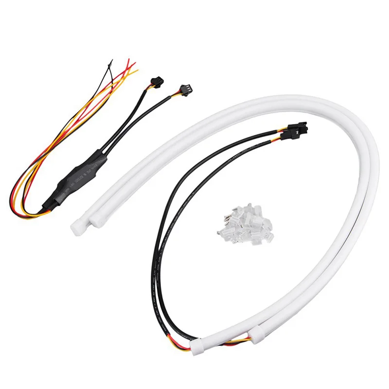 2 предмета 30 см x 45 60 DRL гибкие светодиодные трубки полосы Светодиодные
