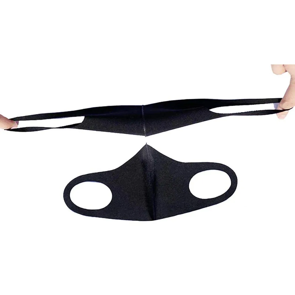 5 шт. маски для лица многоразовые Мультяшные однотонные Детские против