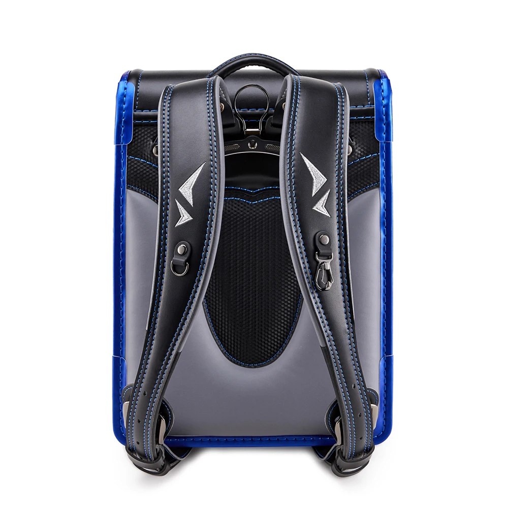 Coulomb Kid Boys Backpack Japanese School Bag PU Randoseru Orthopedic Messenger Book Bags Lightning Design A4 Size 2022 New