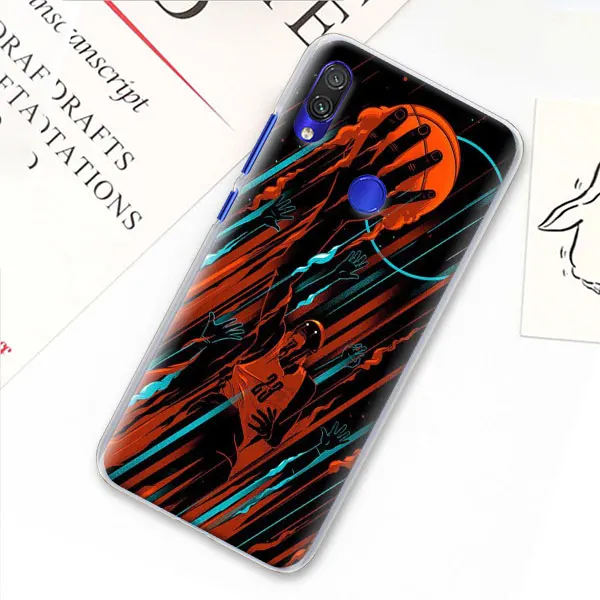 Черный чехол для Xiaomi mi A3 A1 A2 8 Lite 9T CC9E Play Red mi K20 Pro 7A Note 7 7S твердый прозрачный чехол - Цвет: 04