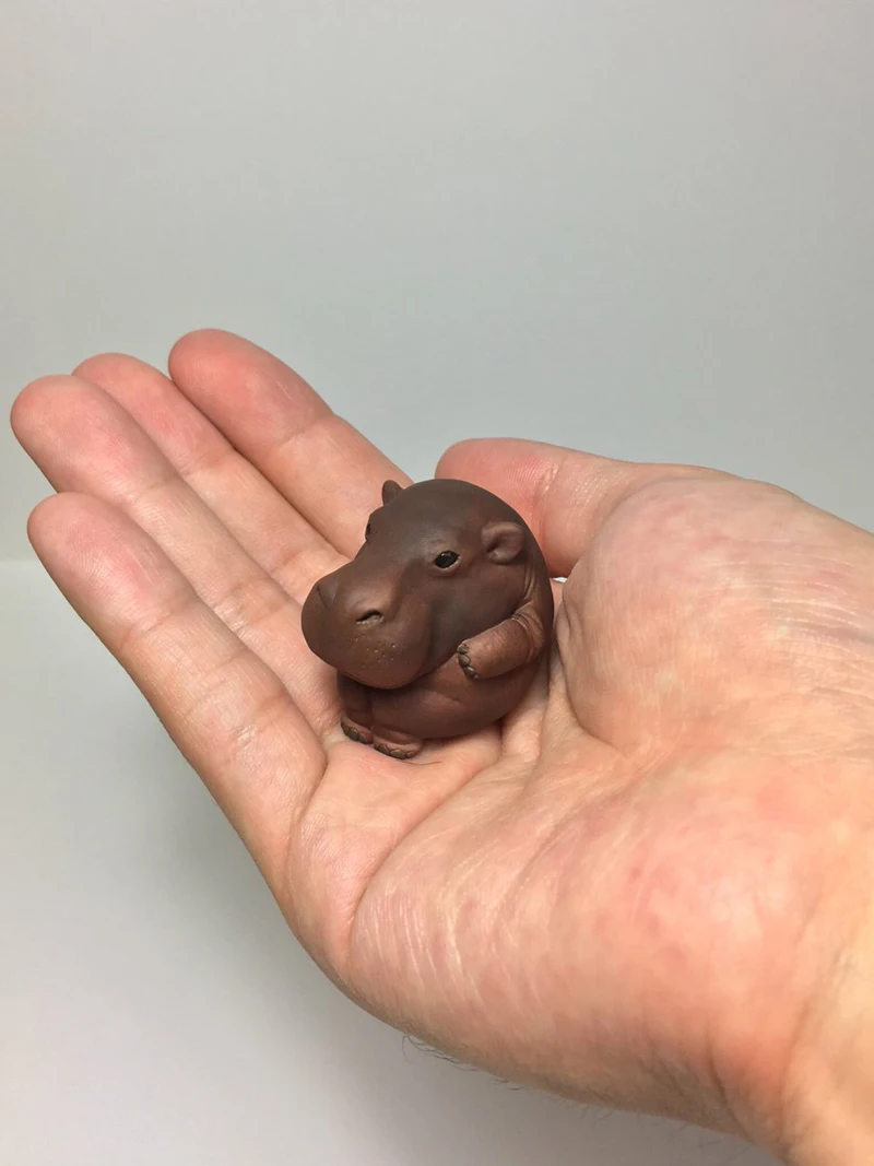 Wong Work Unpainted Resin Cute Little Hippo Unassembled Garage Kits GK Model Kit Figure wf2018S | Action Figures