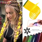 Накладные пряди волос AILIADE, длинные прямые, цветные, на заколке, искусственные, розовые, радужные