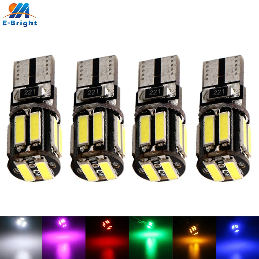 4 шт. Canbus w5w 12В 2Вт T10 7014 10 SMD светодиодные лампы Авто Чтение дверь парковки