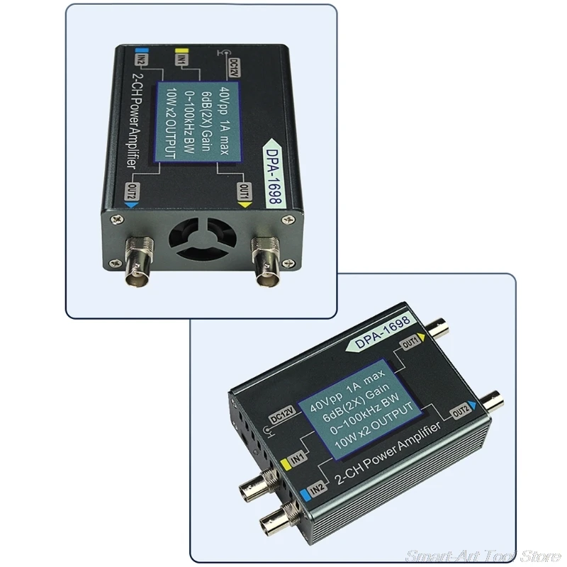 

Dual Channel DDS Function Signal Generator High Power Amplifier DC Power Amplifier 40V 0-100KHz DPA-1698 EU Plug M09 21
