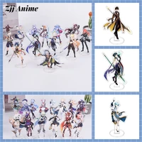 anime figure genshin impact diluc venti klee zhongli acrylic stand model plate desk decor standing sign collection keychain gift