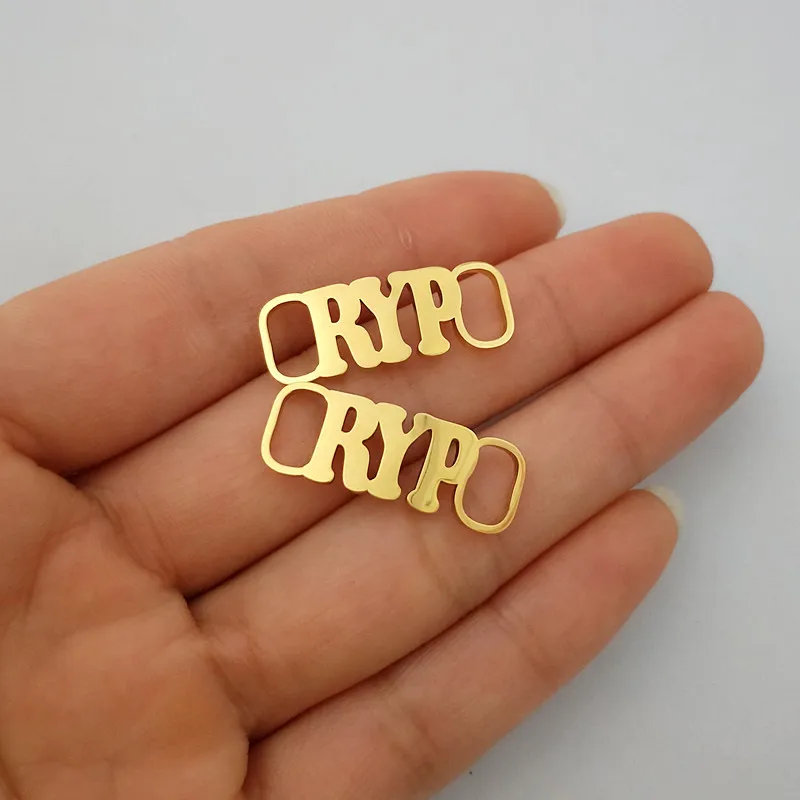 Пряжки для обуви из нержавеющей стали модные аксессуары бирки с именем на заказ