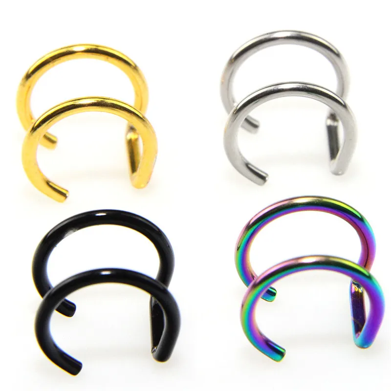 1 пара женские серьги клипсы с U образным узором|Серьги-клипсы| |