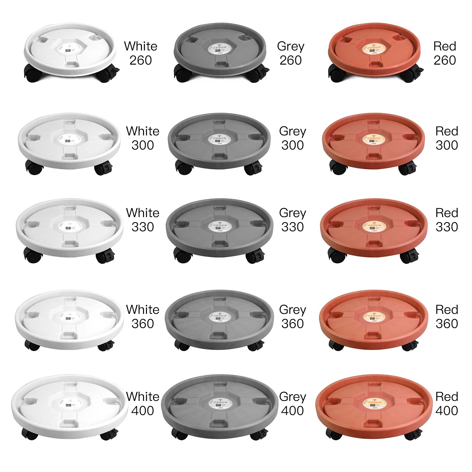 Круглый пластиковый поднос цветочного горшка лоток подвижный держатель