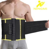 ningmi slim waist trainer abdominal belt for men neoprene sauna body shaper slimming underwear pulling strap shapewear sport top