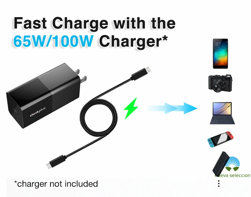 50cm 1m 2m 100w usb c cable quick charge flat type c cable data transfer 20gbps usb c gen2 cable high quality for ps4 ps5 switch free global shipping