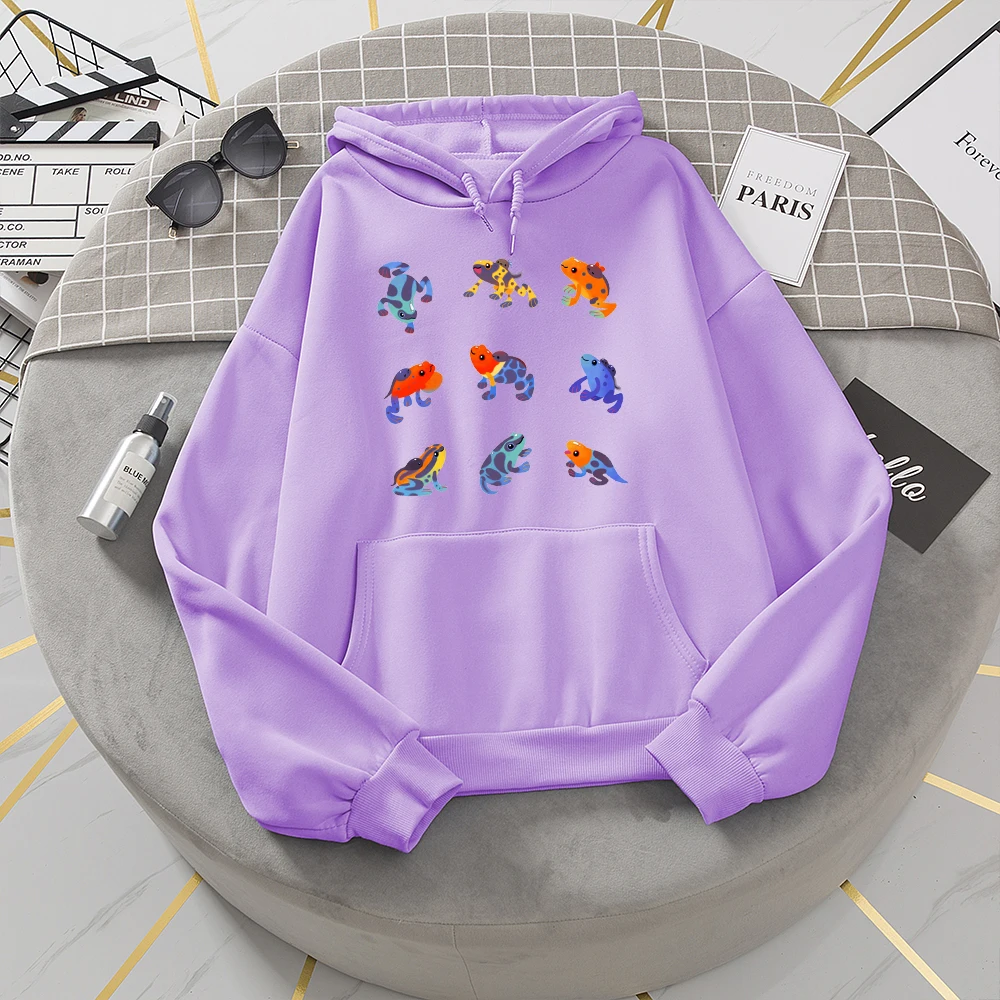 

Autumn Winter Loose Frog Printed Hoodies Funny Harajuku Long Sleeve Hip Hop Women Hooded Oversized Sweatshirt Korean Clothes