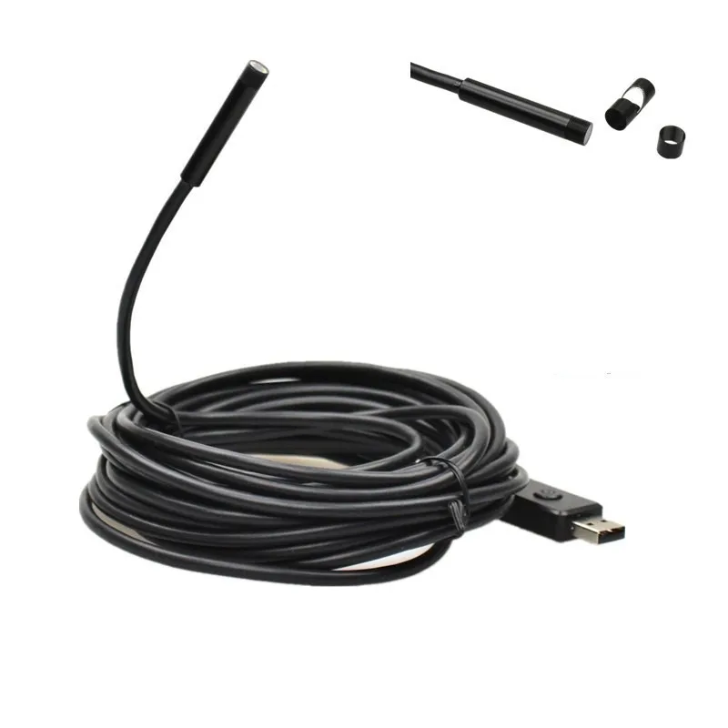

1.3MP 7mm Waterproof IP167 Flexible Tube Industrial USB Endoscope Lighted Car Piping HD Camera Mouth Speculum Digital Microscope