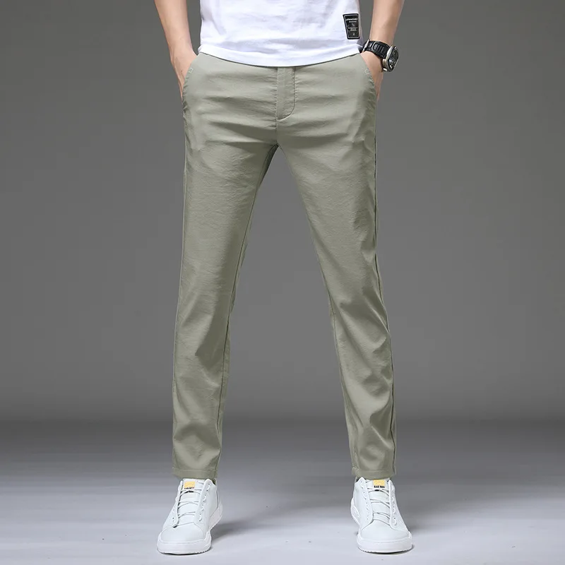 

Casual pants men's summer new Korean youth fashion simple business casual pants comfortable and breathable small trousers