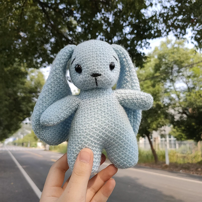 

2020 new handmade crochet wool doll wool animal stuffed plush toy baby soothing baby baby sleeping doll