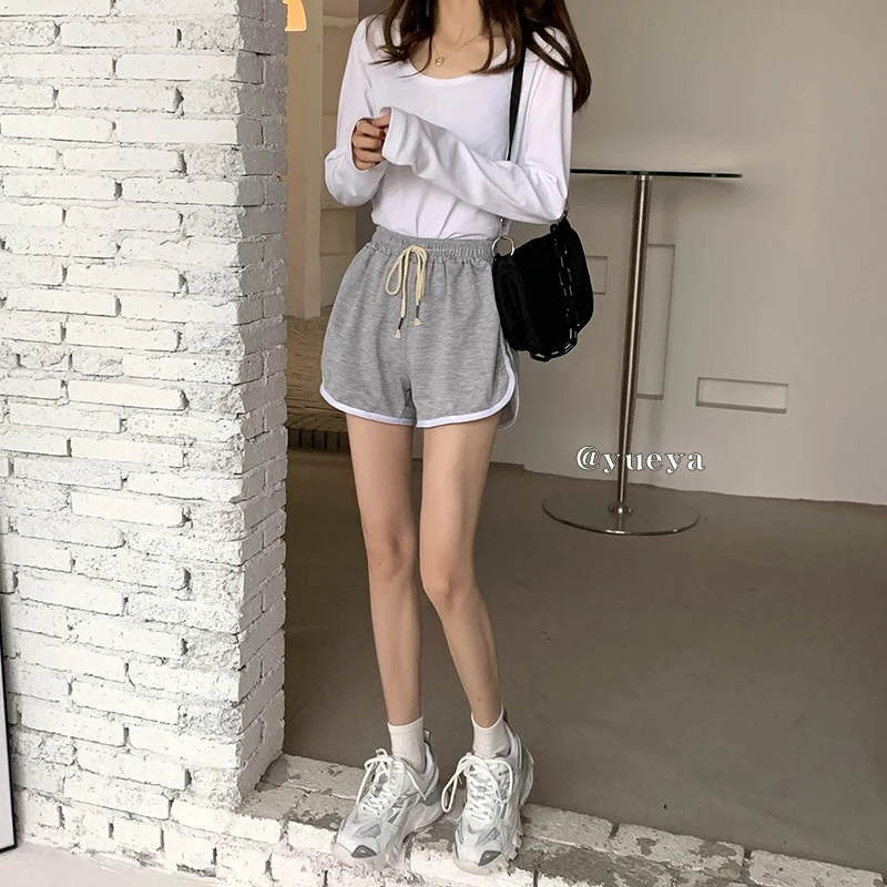 

Crescent City Спортивные Повседневные шорты для занятий спортом! Женские Летние корейский стиль Свободные Студенческие анти-воздействия Верхняя...