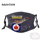 Канадская маска Avro - 105 со стрелками для взрослых и детей, шарф, маска, королевская канадская военно-воздушная сила, армейский боец Avro со стрелками, Военный реактивный истребитель