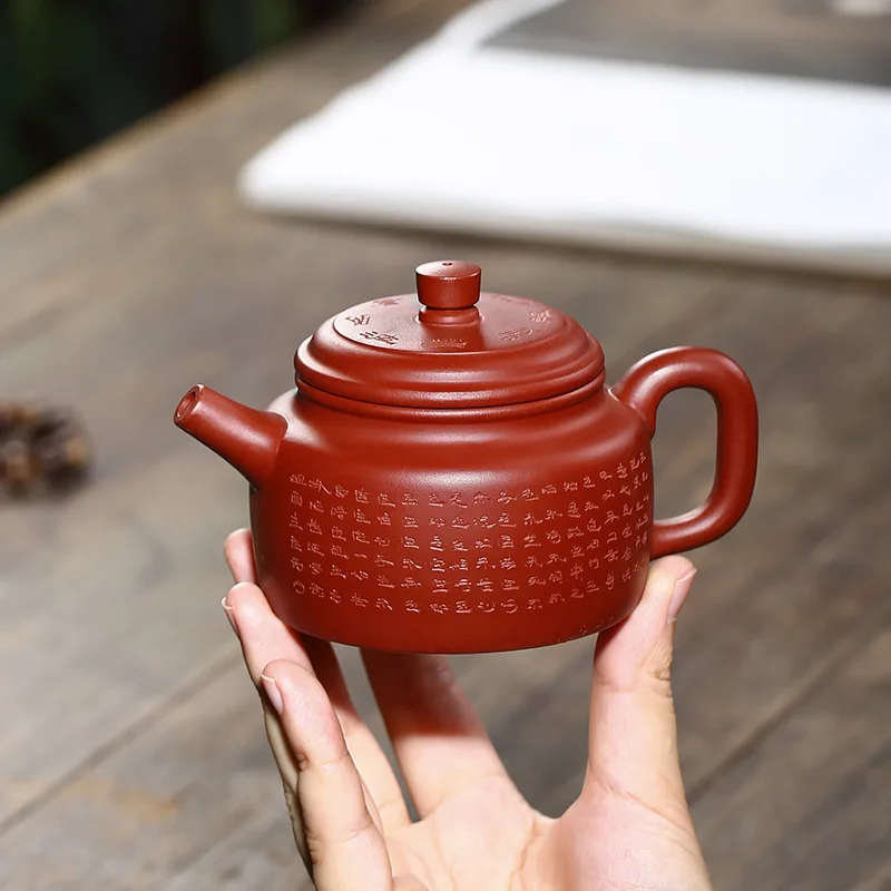 

Чайный горшок из исинской глины ручной работы, фиолетовый глина, чайный чайник Zisha Master, глина Dahongpao, буддийский чайник кунг-фу заварочный чай...